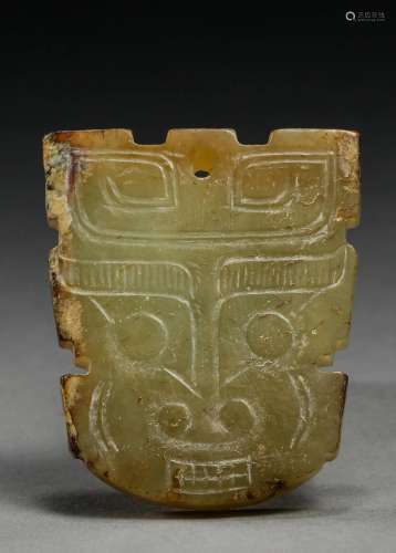 A Chinese Carved Jade Ornament Shang Dyn.