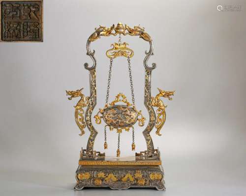 A Chinese Bronze-gilt Decoration Qing Dyn.