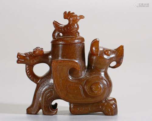 A Chinese Carved Jade Decoration Han Dyn.