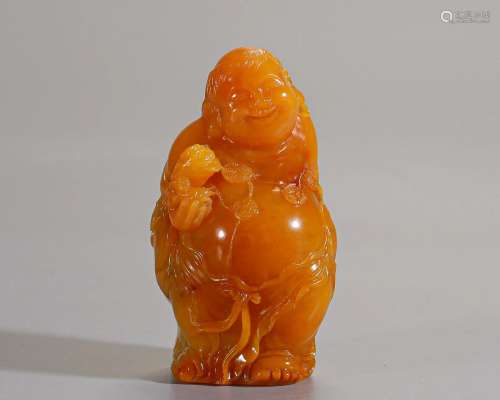 A Chinese Carved Tianhuang Figure Qing Dyn.