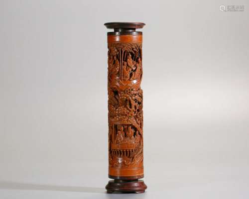 A Chinese Reticulated Boxwood Incense Burner Qing Dyn.