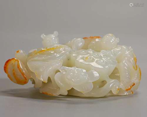 A Chinese Carved Jade Decoration Qing Dyn.