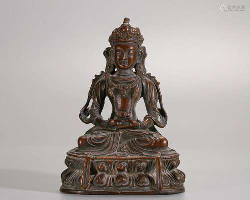 A Chinese Bronze Seated Bodhisattva Qing Dyn.