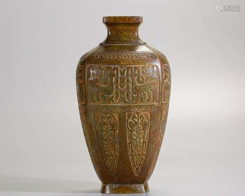 A Chinese Bronze Vase Qing Dyn.