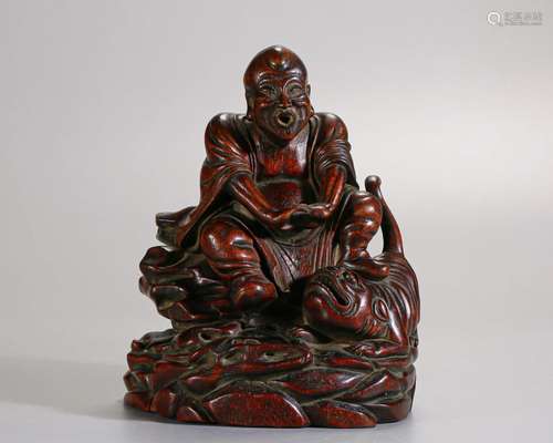 A Chinese Carved Aloeswood Figure Qing Dyn.