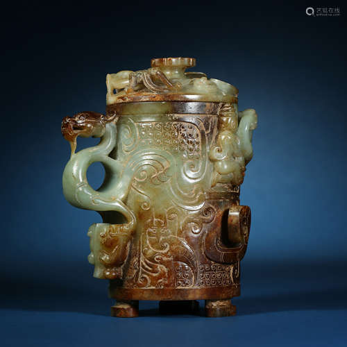 Han Dynasty,Hetian Jade Cup