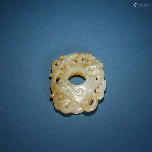 Han Dynasty,Hetian Jade Heart-Shaped Pendant