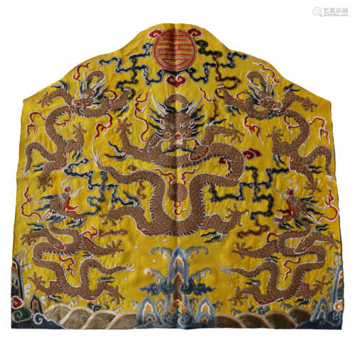 Qing Dynasty,Colorful Clouds Backrest