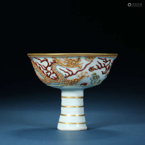 Ming Dynasty,Enamel Color High Foot Cup