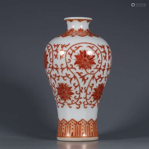 Red plum vase