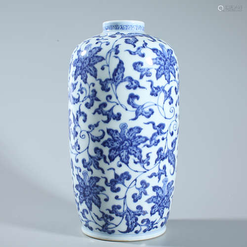 Blue and white lantern bottle