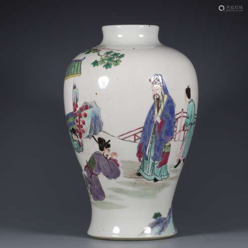 Colorful plum vase