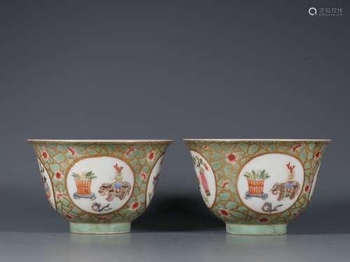 A pair of pastel bowls