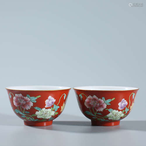 A pair of pastel bowls