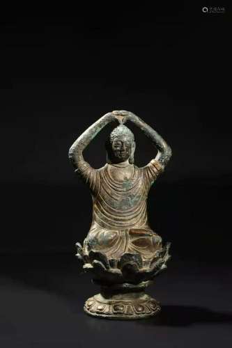 Yuan: A Gilt Bronze Sakya Bodhisattva Statue