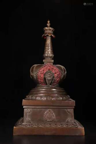 Ming: A Bronze Stupa