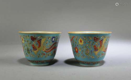 A Group of Two Porcelain Cups