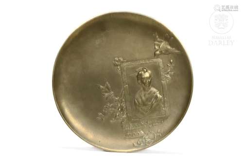 Berndorf (19th-20th century), decorative bronze plate,