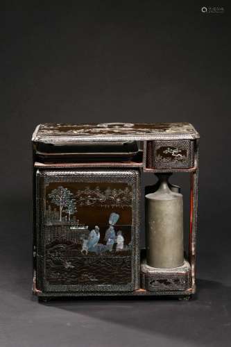 Qing Dynasty: A SET OF WOOD SHELL-INLAID WINE WARMERS