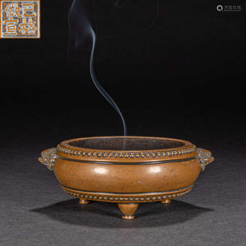 CHINESE BRONZE INCENSE BURNER, MING DYNASTY