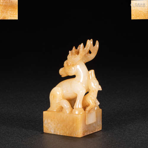 CHINESE HETIAN JADE SEAL, HAN DYNASTY