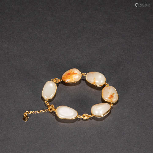 CHINESE HETIAN JADE BRACELET, QING DYNASTY