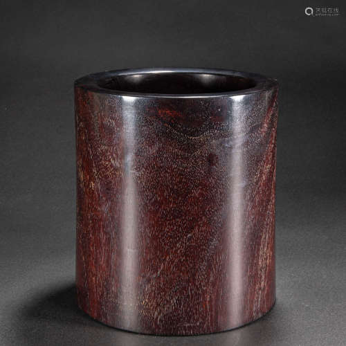 CHINESE ROSEWOOD PEN HOLDER, QING DYNASTY