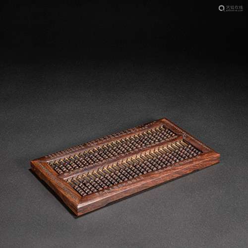 CHINESE YELLOW PEAR WOOD ABACUS, QING DYNASTY