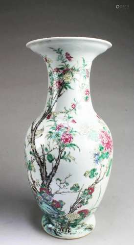 Antique Chinese Famille Verte Porcelain Vase