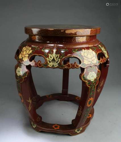 A Lacquer Stool