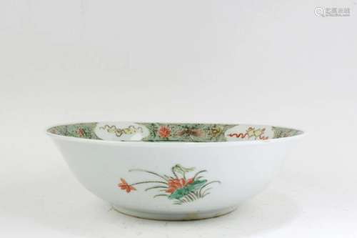 Antique Famille Verte Bowl