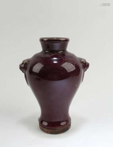 A Red Color Porcelain Vase