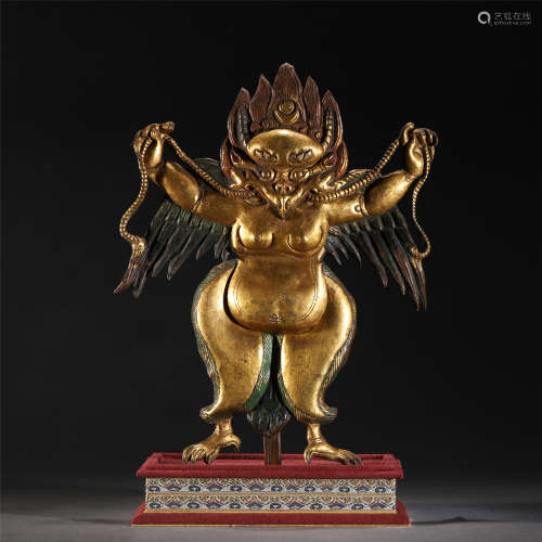 A BRONZE FIGURE OF BUDDHA STATUE  /QING DYNASTY