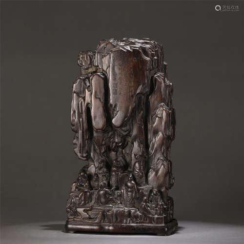 AN CHENXIANG CARVED FIGURE STORY DECORATIONS