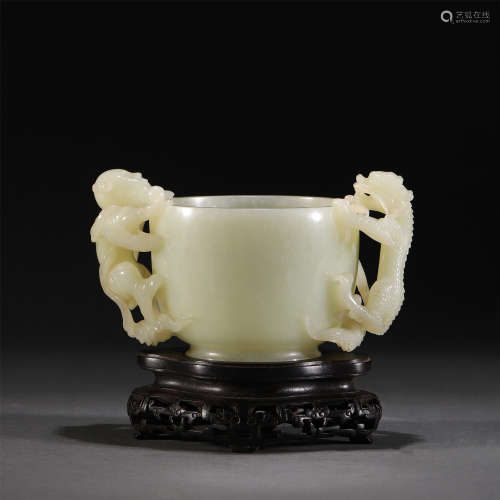 A WHITE JADE CUP