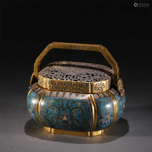 A CLOISONNE BRONZE ART ITEM