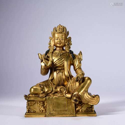 Gilt Bronze Figure of Padmasambhava