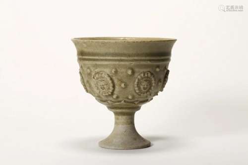 Olive-Green Glaze Stem Cup