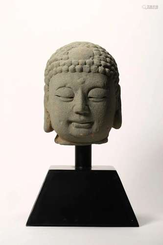 Carved Stone Head of Buddha