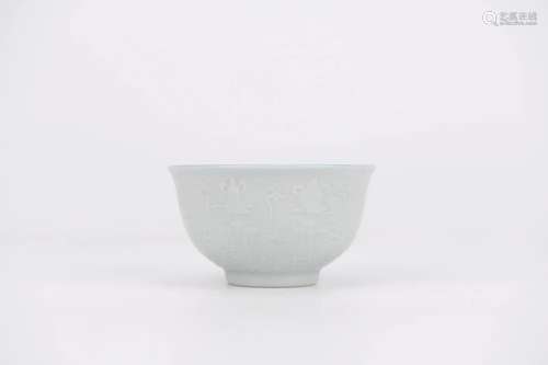 White Glaze Eight Treasures Bowl