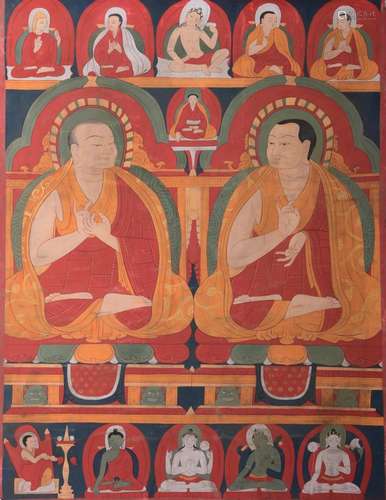 Thangka of Two Gurus