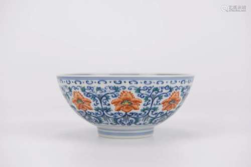 Doucai Glaze Flower Bowl