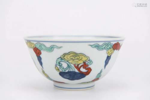 Doucai Glaze Lingzhi Bowl