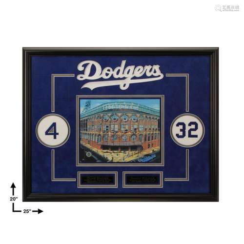 Koufax & Snider Brooklyn Dodgers Framed 23x18 GFA