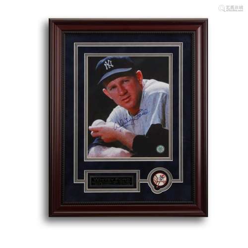 Whitey Ford New York Yankees Framed Signed GFA