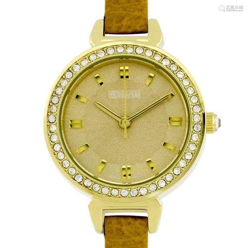 Eberle Crystal Studded Bezel 39mm Case Watch