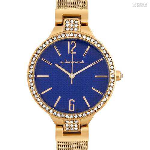 Jeanneret Luxury Crystal Bezel Mesh Band Watch