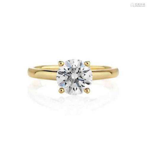 CERTIFIED 1 CTW F/SI1 ROUND DIAMOND SOLITAIRE RING IN 1