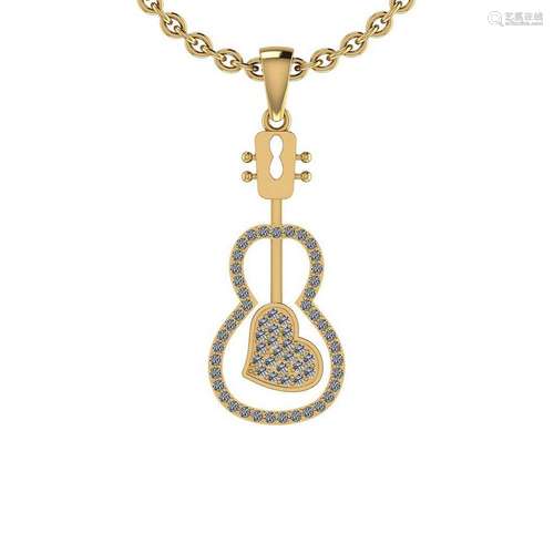 Certified 0.50 Ctw SI2/I1 Diamond 14K Yellow Gold Neckl