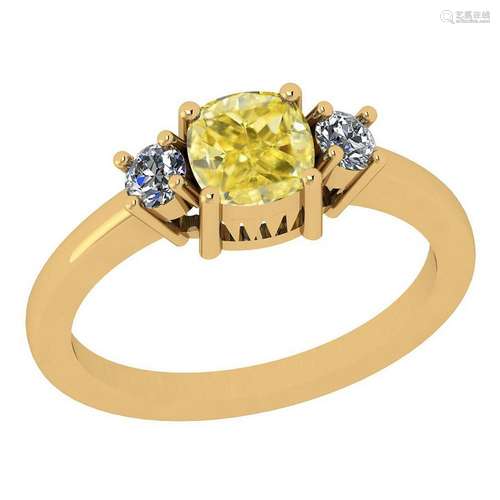 Certified 1.22 Ct GIA Certified Natural Fancy Yellow Di